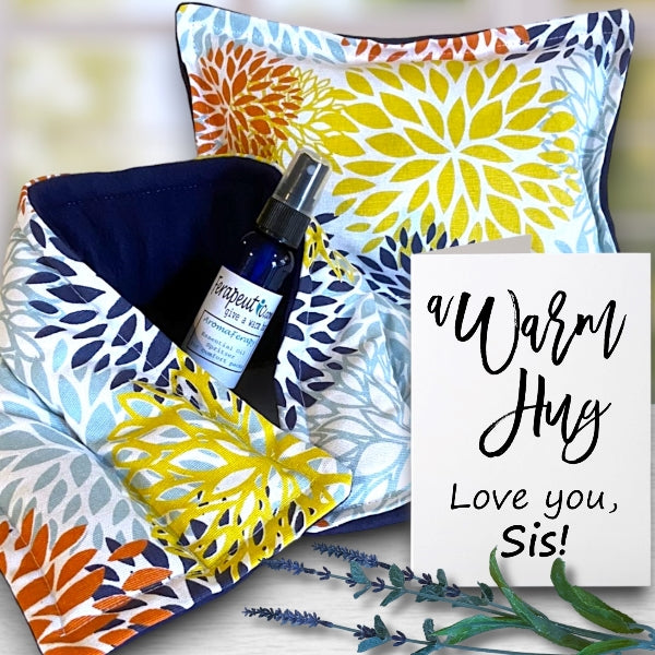 Love You Sis, A Warm Hug Kit with Microwavable Comfort Packs, Soothing Relaxation for Sister